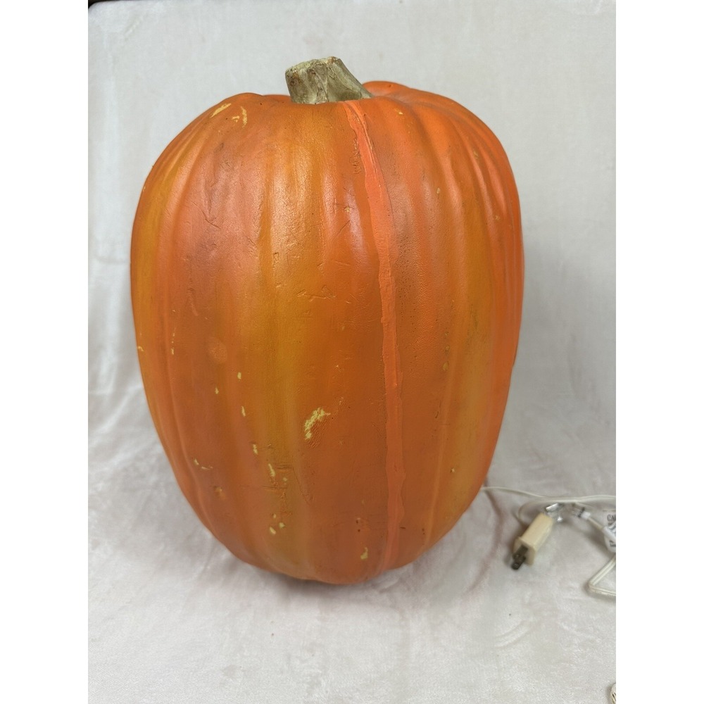 VTG 1995 Trendmasters Light Up Jack O Lantern Pumpkin Halloween Foam Mold 16" - Picture 8 of 13